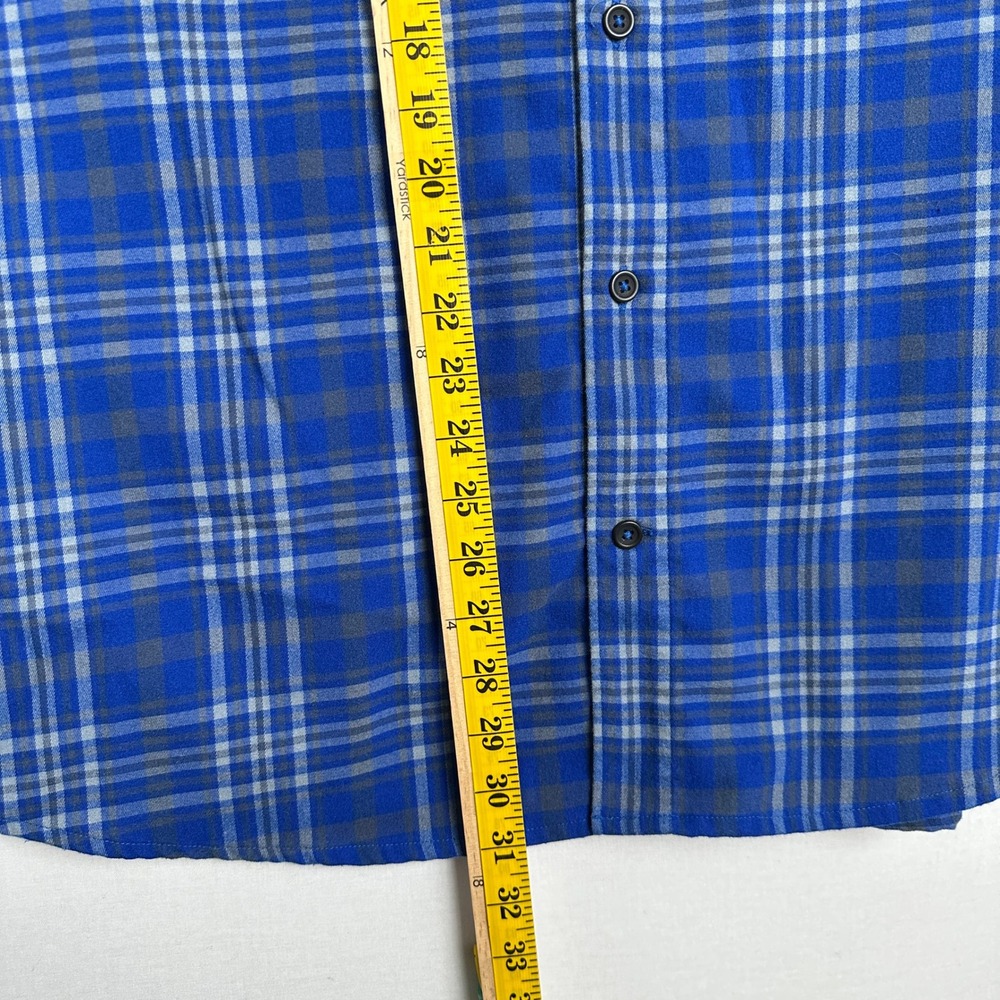Outdoor Research Plaid Button Up Shirt Blue Hiking Men's XXL - Picture 6 of 13